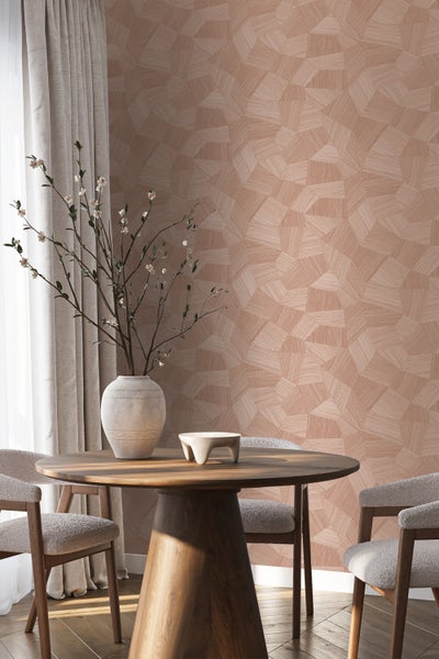 Origin Wallcoverings Tapete 3D-Muster Terrakottarosa - 53 cm x 10.05 m - 348040