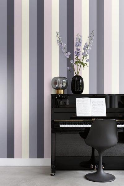 Origin Wallcoverings Tapete Streifen Lila und Violett - 53 cm x 10.05 m - 346517