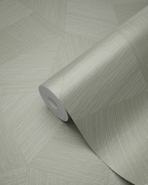 Origin Wallcoverings Tapete 3D-Muster Hell Graugrün - 53 cm x 10.05 m - 347984