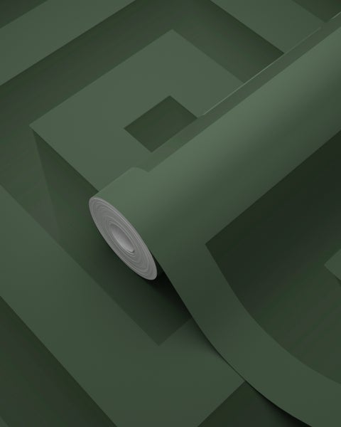 Origin Wallcoverings Tapete 3D-Quadrate Dunkelgrün - 50 x 900 cm - 347974