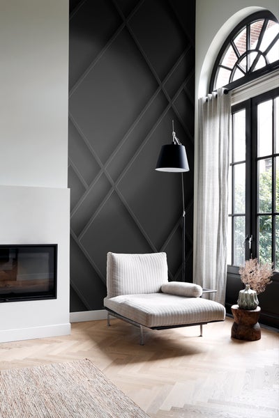 Origin Wallcoverings Fototapete Holzwandverkleidung Schwarz - 2 x 2.79 m - 357327