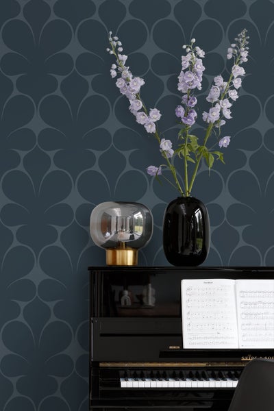 Origin Wallcoverings Tapete Ornamente Dunkelblau - 50 x 900 cm - 347925
