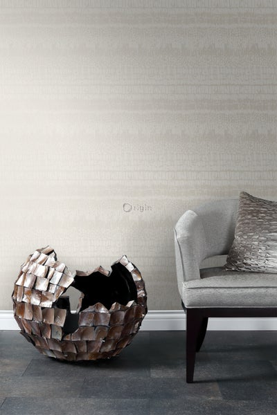 Origin Wallcoverings Tapete Tierhautmuster Crême-Weiß - 53 cm x 10.05 m - 346649