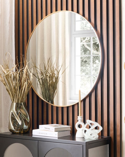 Wandspiegel ANNEMASSE 80 cm 80 cm Metall Gold