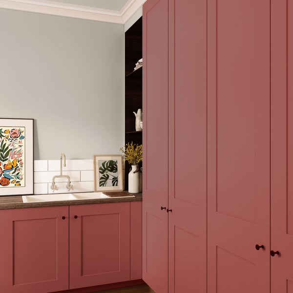 MissPompadour seidenmatte Holzfarbe - Rot mit Himbeere - 1 L, Möbelfarbe ohne Schleifen - Farbe für Holz, Metall, Kunststoff - Holzlack, Möbellack schnelltrocknend mit hoher Deckkraft