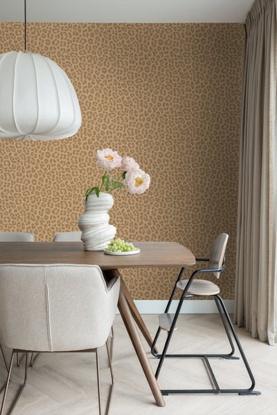 ESTAhome Tapete Leopardenmuster Hellbraun - 50 x 900 cm - 139967
