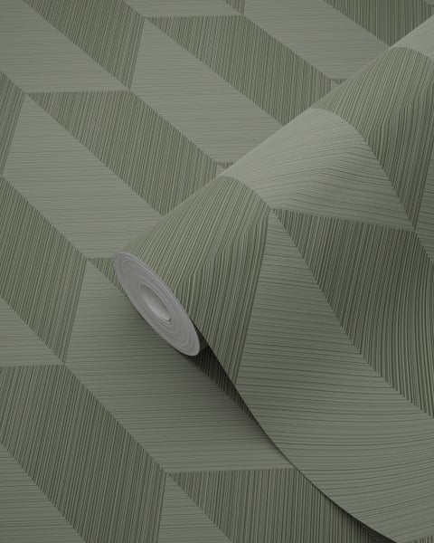 Origin Wallcoverings Tapete 3D Muster Dunkelgrün - 50 x 900 cm - 348036