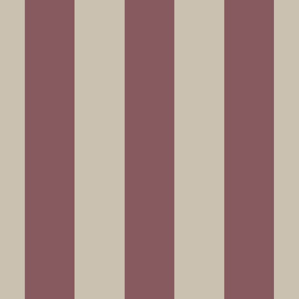 Sanders und Sanders Tapete Streifen Dunkelrot und Beige - 53 cm x 10.05 m - 640691