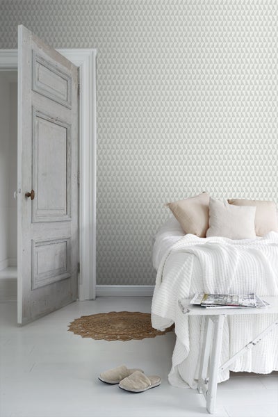 Borastapeter Tapete grafisches Motiv Grüngrau - 53 cm x 10.05 m - 660708