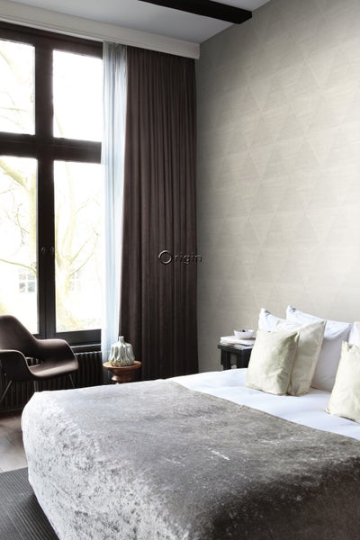 Origin Wallcoverings Tapete verwitterte Metalldreiecke Beige - 53 cm x 10.05 m - 337257