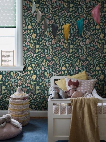 Borastapeter Tapete Blumen Blau und Mehrfarbig - 53 cm x 10.05 m - 660747