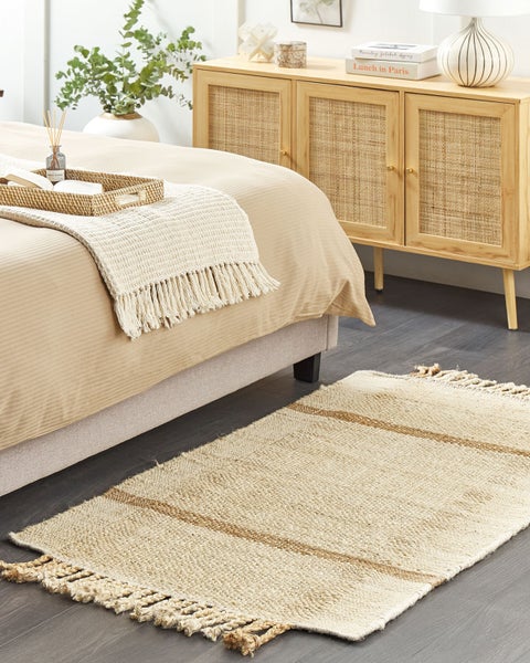 Teppich YELMEZ Beige 80 x 150 cm Jute