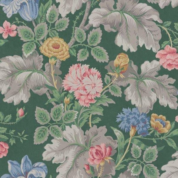 Borastapeter Tapete Blumen Grün - 53 cm x 10.05 m - 660590