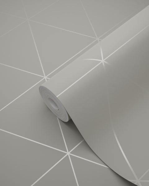 Origin Wallcoverings Tapete grafische Dreiecke Grau - 53 cm x 10.05 m - 347744