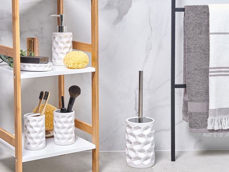 Badaccessoires Set 5-teilig TIRUA Keramik Weiß