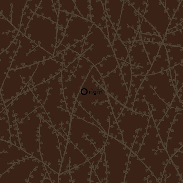 Origin Wallcoverings Tapete Blütenzweige Braun und Bronze - 53 cm x 10.05 m - 345731