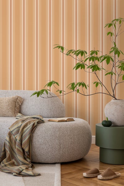 Sanders und Sanders Tapete Streifen Orange und Terrakotta - 53 cm x 10 m - 640545