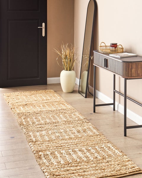 Teppich KAMBERLI Beige 80 x 300 cm Jute