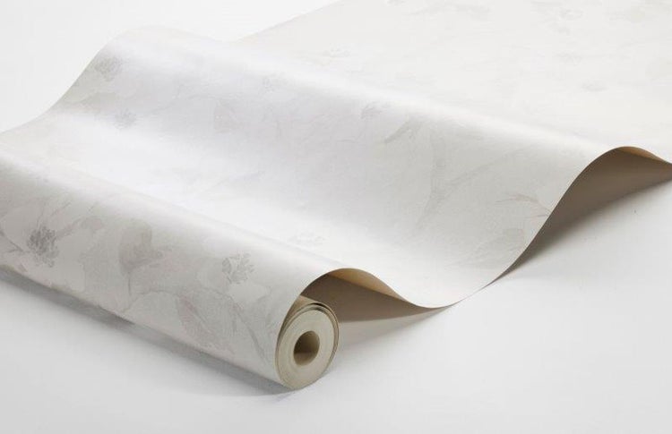 Borastapeter Tapete Blumen Hellgrau - 53 cm x 10.05 m - 660240