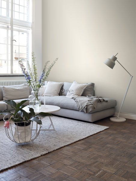 Origin Wallcoverings Tapete Uni Creme-Beige - 53 cm x 10.05 m - 345703