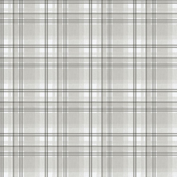 Sanders und Sanders Tapete Karomuster Dunkelgrau - 53 cm x 10.05 m - 640715