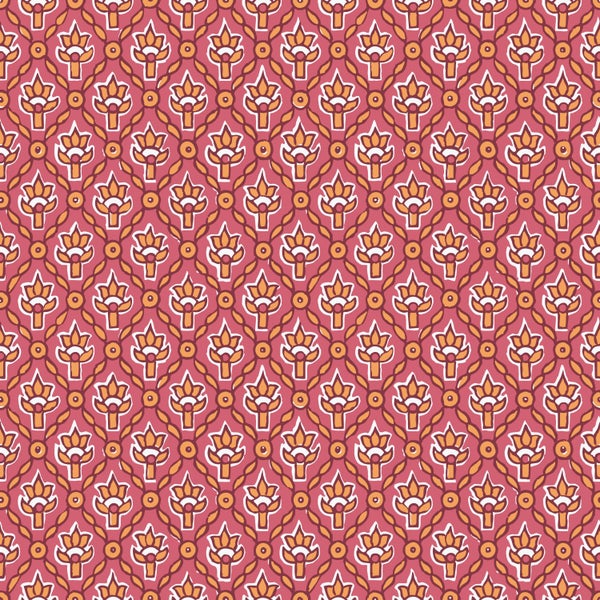ESTAhome Tapete Blumenmuster Rosa - 50 x 900 cm - 131544