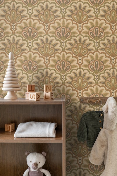 ESTAhome Tapete orientalisches Barockmotiv Braun - 50 x 900 cm - 131036