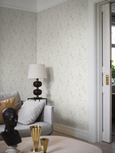 Borastapeter Tapete Blumen Beige - 53 cm x 10.05 m - 660847