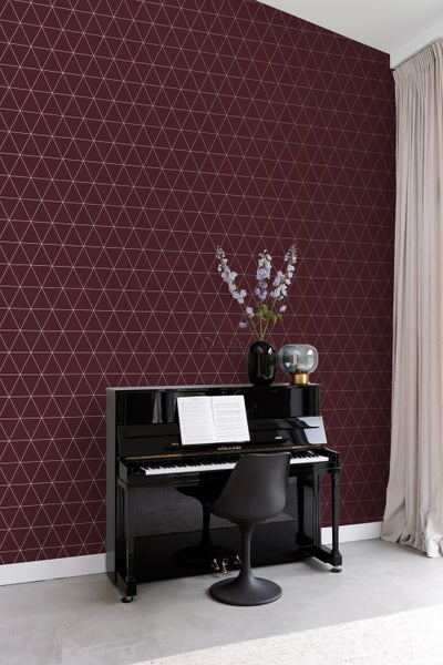 Origin Wallcoverings Tapete grafische Dreiecke Rot - 53 cm x 10.05 m - 347718