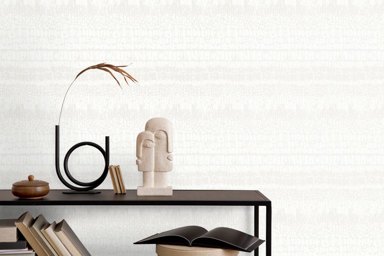 Origin Wallcoverings Tapete Tierhautmuster Weiß - 53 cm x 10.05 m - 346648