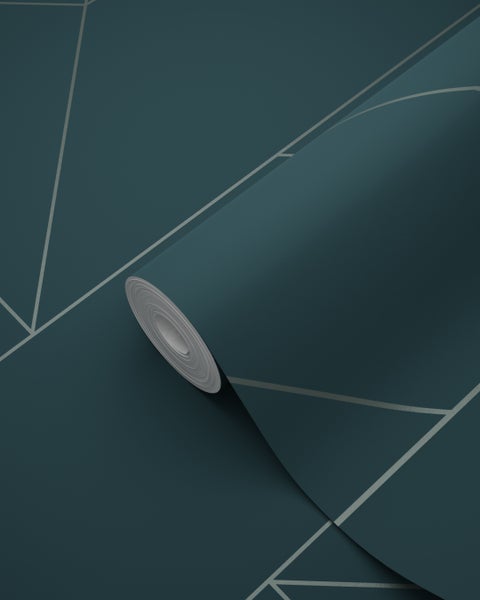 Origin Wallcoverings Tapete grafische Linien Dunkelblau - 53 cm x 10.05 m - 347725