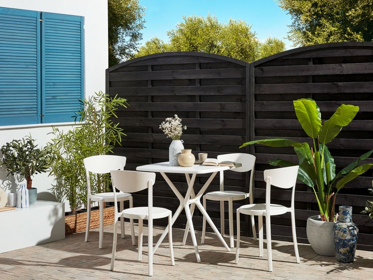 Garten-Essgruppe für 4 Personen SERSALE/VIESTE Weiß