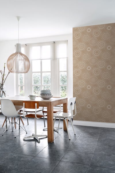 ESTAhome Tapete Blumen Beigebraun - 50 x 900 cm - 139823