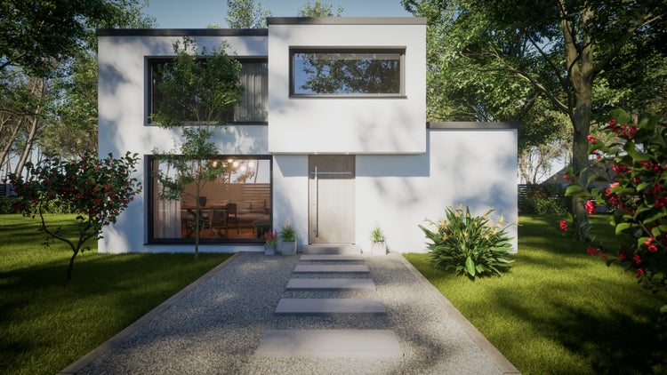 FM TÜREN Jakob 68 Aluminium-Stahl Haustür Turner-Eiche 1000 x 2100 mm Links