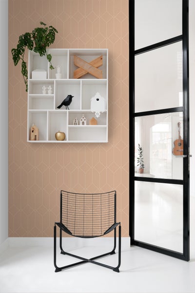 ESTAhome Tapete Art Decó Muster Terrakotta - 50 x 900 cm - 139748