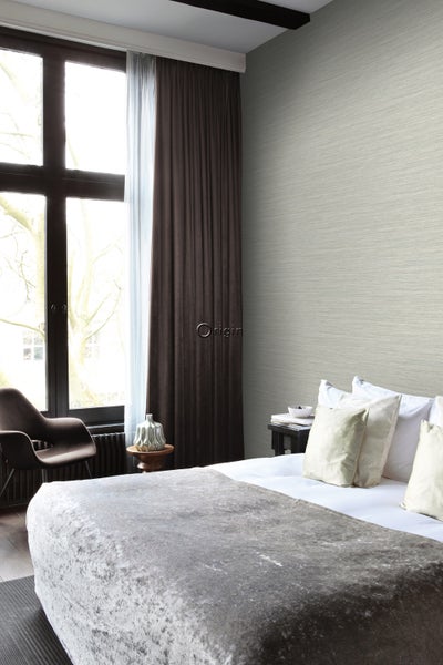 Origin Wallcoverings Tapete Gewebeoptik Grau - 53 cm x 10.05 m - 347652