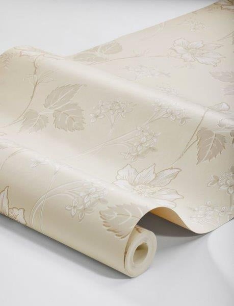 Borastapeter Tapete Blumen Sandbeige - 53 cm x 10.05 m - 660838