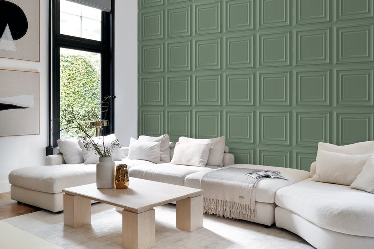 Origin Wallcoverings Tapete Holzwandverkleidung Graugrün - 53 cm x 10.05 m - 347830