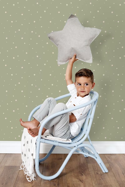 ESTAhome Tapete kleine Sterne Mintgrün - 53 cm x 10.05 m - 139688