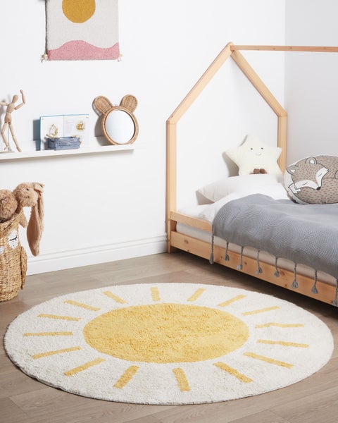 Kinderteppich BAIKER Beige ø 140 cm Baumwolle
