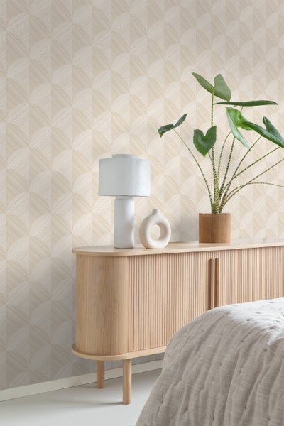 Origin Wallcoverings Tapete 3D Muster Hellbeige - 53 cm x 10.05 m - 347935