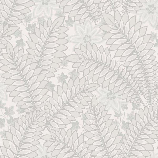 Borastapeter Tapete Blätter Grau - 53 cm x 10.05 m - 660951