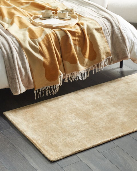 Teppich GESI II Sandbeige 80 x 150 cm Viskose