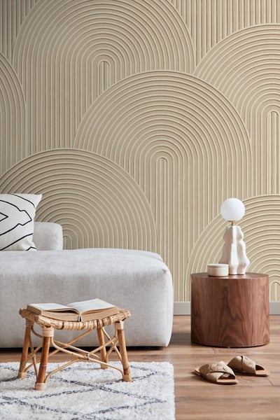 ESTAhome Fototapete 3D Muster Sandbeige - 2.5 x 2.79 m - 159382