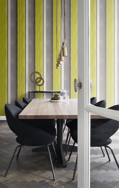 Origin Wallcoverings Tapete Streifen Ockergelb und Braun - 53 cm x 10.05 m - 346931