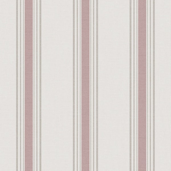 Sanders und Sanders Tapete Streifen Rot und Grau - 53 cm x 10.05 m - 640669