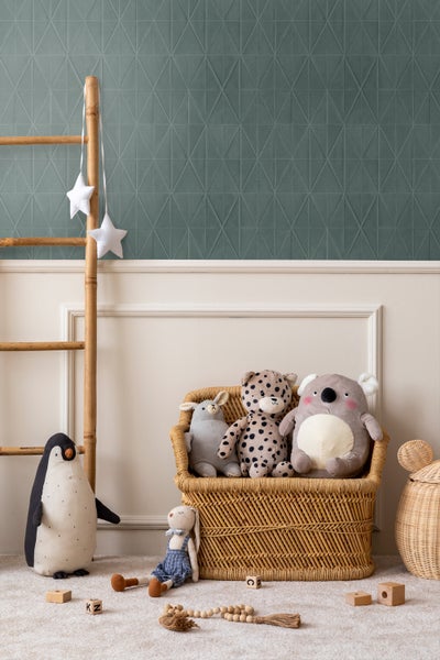 Walls4You Tapete 3D Muster Graublau - 53 cm x 10.05 m - 935336