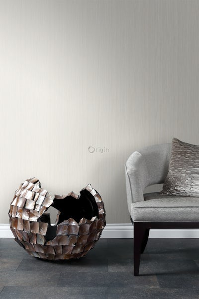 Origin Wallcoverings Tapete feine Streifen Silber - 53 cm x 10.05 m - 346616
