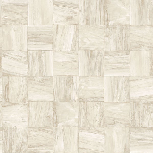 Origin Wallcoverings Tapete quadratische Holzstücke Beige - 53 cm x 10.05 m - 347517