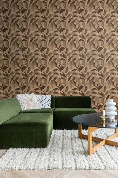 Origin Wallcoverings Tapete tropische Blätter Braun - 50 x 900 cm - 348064